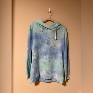 Vs Pink Tie Dye Campus Hoodie Oversized Small